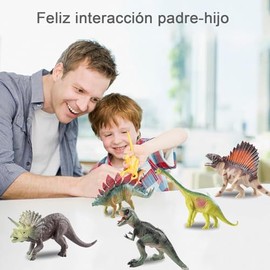 XIAOYANGKEJI Juego Dinosaurio para Niños, 12 Piezas Juguetes Realistas de Dinosaurio, Juguetes Interactivos de Dinosaurios para Niños, Great as Dinosa