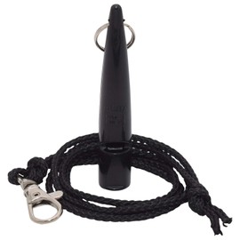 ACME Dog Whistle No. 210 Black + Free Whistle Band | High Whistle | Original from England | Ideal for Dog Training | Robust Material | Standardised Frequency | Loud and Wide Range