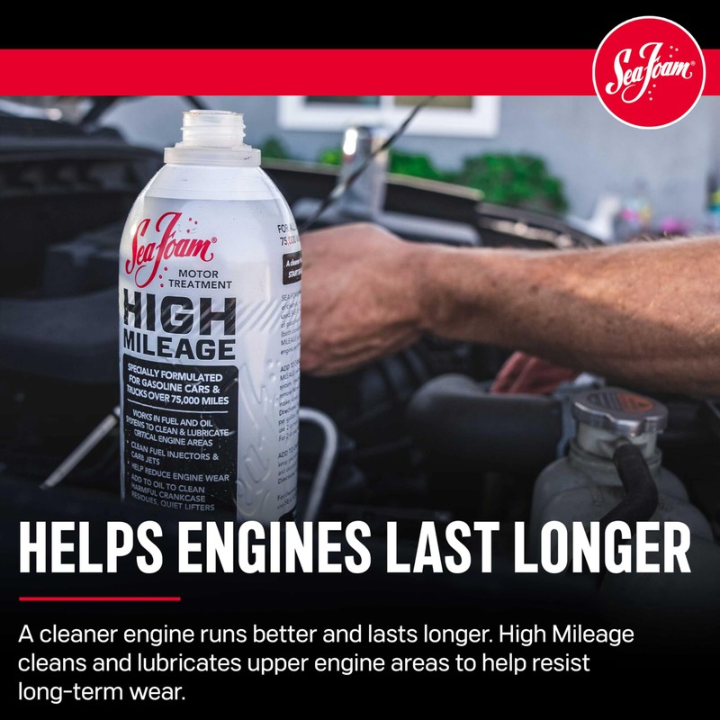 Sea Foam High Mileage Motor Treatment Gas & Oil Additive,