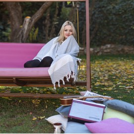 Aegean Concept Blanket, Vintage Boho Rustic 100% Cotton Super Soft 90"x102" (230 cm x 260 cm) King Size,Adult Turkish Muslin Light, Cozy Couch Bedcover King Blankets, Light Grey