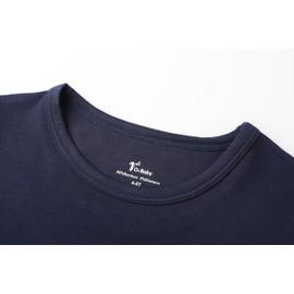 O2 BABY Boys Girls Summer Pajamas Viscose from Bamboo Toddler Snug fit Sleepwear Cool Pjs Top and Shorts for Daily (7-8 Years, Navy)