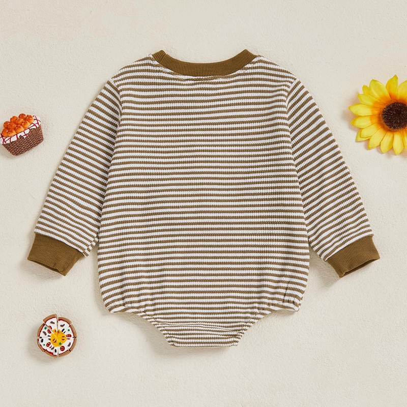 XIXIMAON Infant Baby Boy Autumn Rompers Farm Tractor Embroidery Long