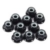 Pack of 10 Self-Locking Nuts M4 Hex Nuts Flange Nut