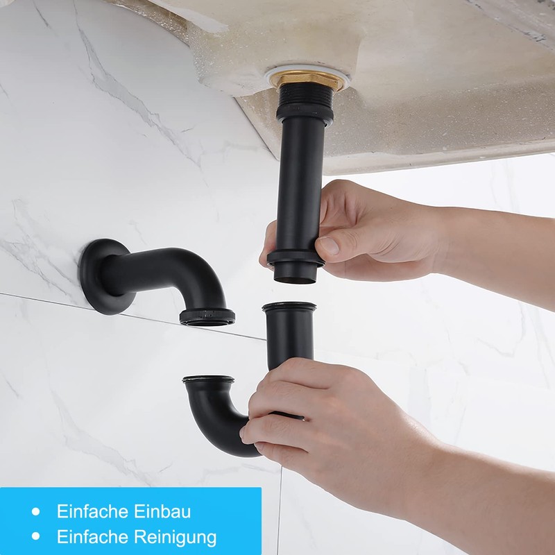 Set - Siphon with Drain Fitting with Overflow for Sink