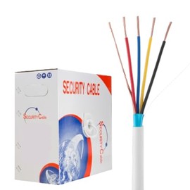 Alarm Security Cable 18/4 500FT Stranded Shielded 18AWG Wire for Door Bell & Burglar System, Fire Detector, Security Station, Low Voltage White