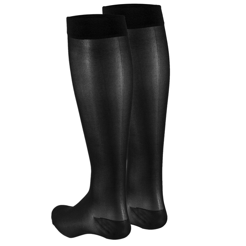 Truform Sheer Compression Stockings, 15-20 mmHg, Women's Knee High Length,
