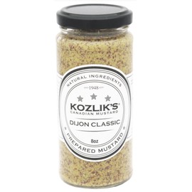 Kozliks Dijon Classique Hot Brown Yellow Natural Gluten Free Non-GMO Mustard, 8.5oz Jar …