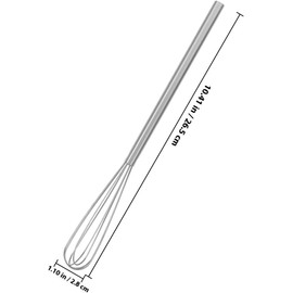 Garneck Batidor Manual de Acero Inoxidable Portátil para Cocina y Repostería, Batidor de Varillas Plata, Herramienta Multiusos para Mezclar y Batir Ingredientes