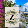LUTER Monogram Letter Z Garden Flag, 12x18 Inch Floral Garden