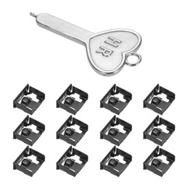 QUARKZMAN Pack of 12 Port Blocker Locking USB Port/Dust Metal Blocker with Coded Key, Black