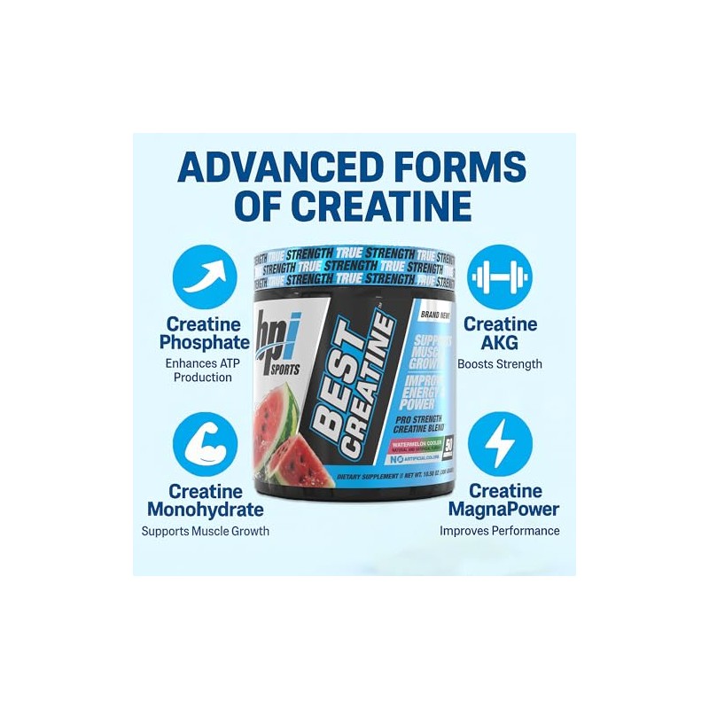 BPI Sports Best Creatine Powder, Watermelon Cooler, 10.58 Ounce