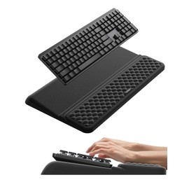 Vaydeer Wrist Rest with Keyboard Stand, Computer Wrist Support Pad, Ergonomic Keyboard Riser Holder Lifter Tray with Wrist Pad, Soft Memory Foam Desk Cushion, Palm Hand Typing for Office Home School