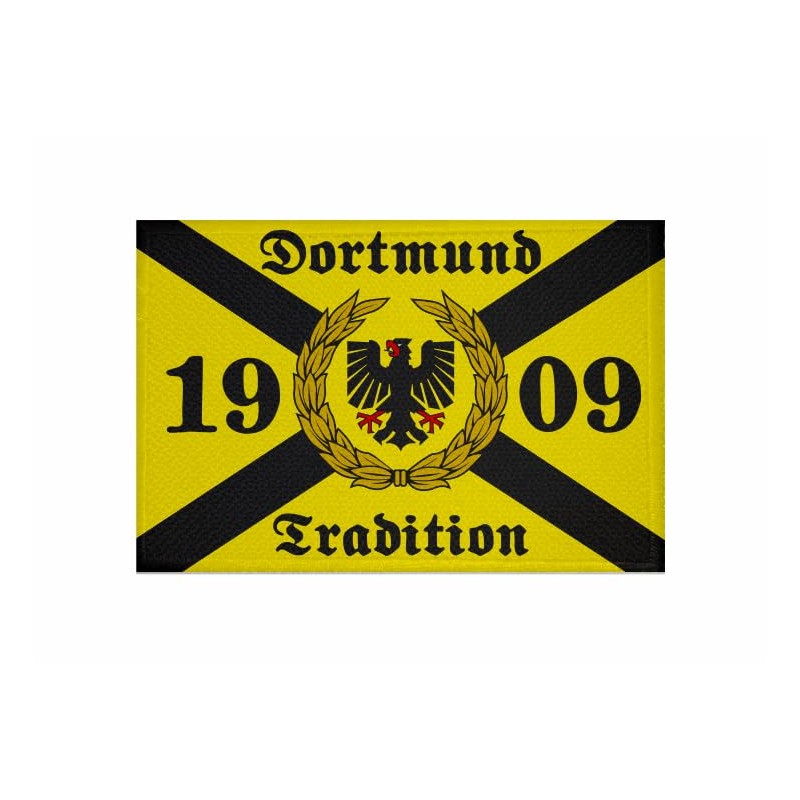 U24 Dortmund Tradition 1909 Flag Sew-On / Iron-On Patch 9