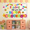 Spring Reading Flower Bulletin Board Decorations Set Classroom Floral Bulletin