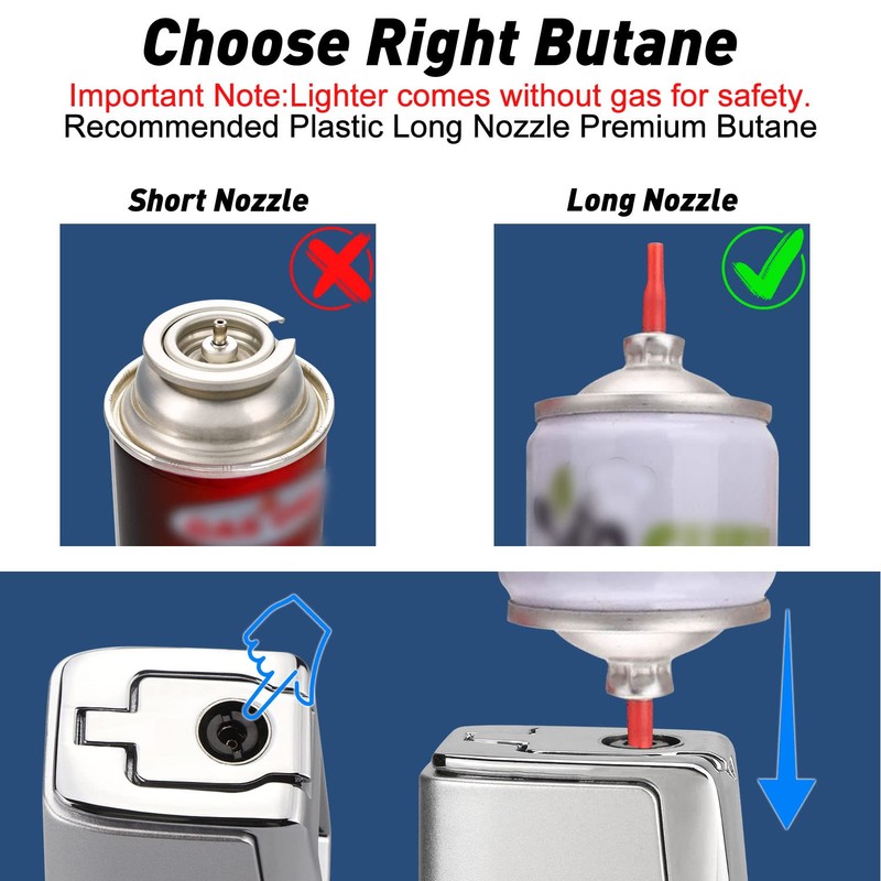 Kantion 4 Jet Flame Torch Cigar Lighter - Refillable Butane,