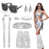 9 Pieces 70s 80s Disco Accessories Disco Accessories Costume with
