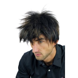 WIG ME UP - WL-3030-2H27 Men's Wig Rock Star Half Long Wild Churned Voluminous Dark Brown Blonde Strands