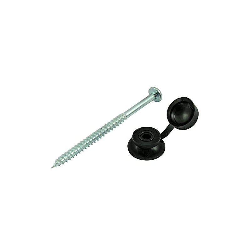 TIMCO Corrugated Sheet Fixings Black - 10 x 3-50pcs