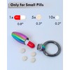 Tiny Keychain Pill Holder, Mini Pill Case Pendant, Small Metal