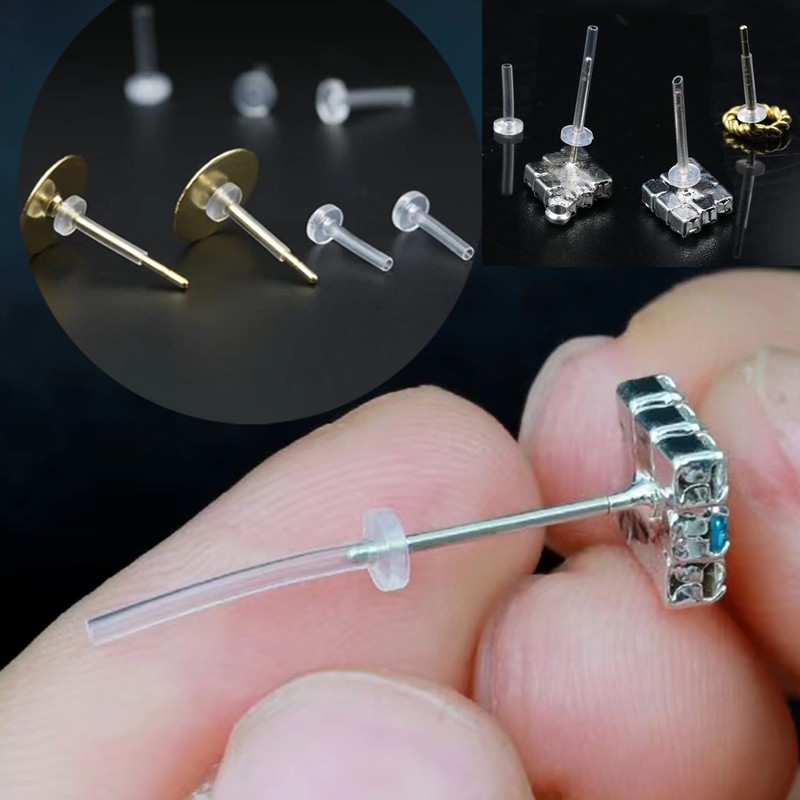 108 fundas de silicona para arete de alergia para orejas