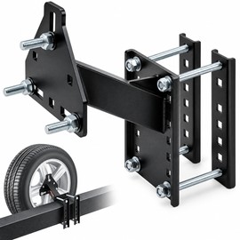 Spare Tire Carrier for Trailers – Heavy-Duty 160 lb Adjustable Mount for 4, 5, 6 & 8 Lug Wheels
