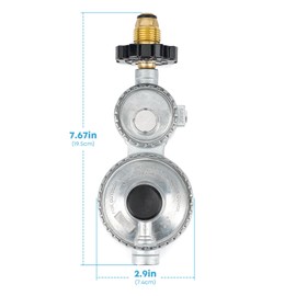 Stanbroil Vertical Two Stage Propane Regulator with POL Connection and Standard 3/8 Female NPT Connection, for Propane Tank, Gas Grill, RV