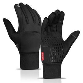 SUJAYU Touch Screen Winter Gloves Men Women for Running Cycling Driving, Warm Gloves in Cold Weather for Bike Hiking Skiing (Black, Medium)