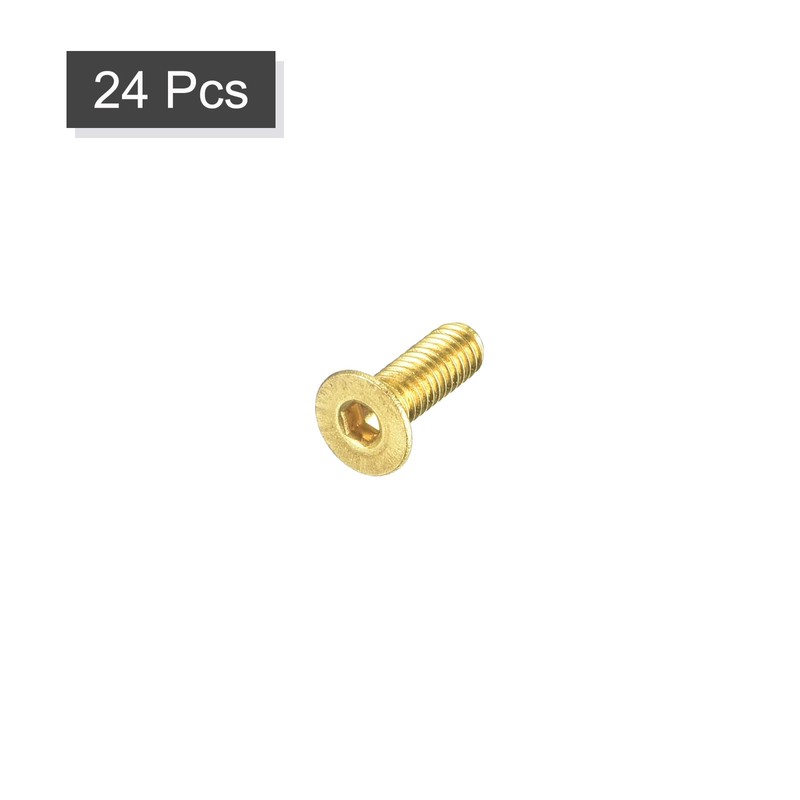 sourcing map Flat Head Screws M2.5 - 0.45 x 8
