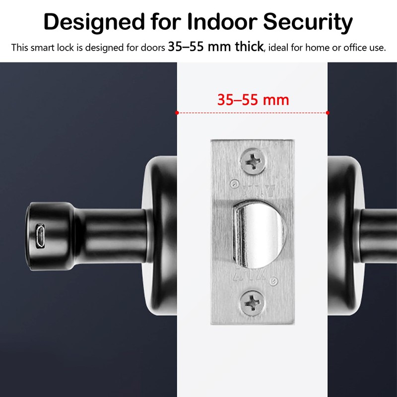 TECKZOON Intelligent Lock for Interior Doors, Electronic Door Lock with