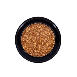 PINK UP | Glitter Compacto Para Ojos | Alta adherencia | Textura extra suave | Finos Brillos Para Usarlo en Ojos Labios y Cuerpo | 12 Tonos Vibrantes | Maquillaje | Color Bronze | Modelo PKG05