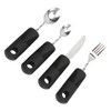 4pcs Elderly Adaptive Cutlery Set Eat Independently Easy Grip Handles