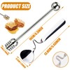 Stainless Steels Honey Spoon and Honey Stirrer,2PCS Stainless Steel Honey