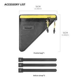 Rhinowalk Bicycle Triangular Bag 0.9L - Waterproof Frame Bag with YKK Zippers, Multiple Compartments & Slim Design - No Contact with Legs - White