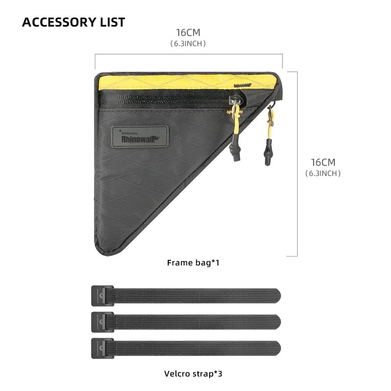 Rhinowalk Bicycle Triangular Bag 0.9L - Waterproof Frame Bag with