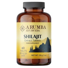 Shilajit Tablets 10,000mg, 60 Days Supply, 60% Fulvic Acid - Pure Shilajit Extract Tablets (Not Capsules) - High Strength Himalayan Shilajit Resin, 60 Tablet