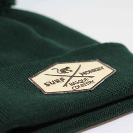 SURF MONKEY Boys Girls Beanie Hat One Size, Green