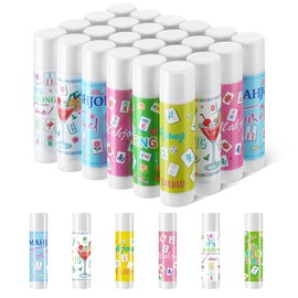 24 Pcs Mahjong Gifts for Women Mah Jong Lip Balm Bulk Gift,Mahjong