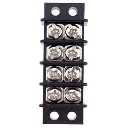 MTQY Marine Terminal Block 4 Gang Double Row Stainless Terminal Blocks, 12-22 AWG Copper, 20A/450V, Spacing 9.5mm