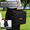 JBGOYON Sleek Leakproof Oxford Structured Insulated Lunch Bag, Black, 10