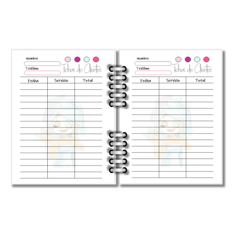 Agenda Cosmetóloga Atemporal Planificar Citas Y Organizar