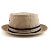 Armycrew Cotton Twill Fisherman Roll Up Bucket Hat with Stripe