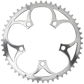 Spécialités TA Unisex's Zephyr Compact 5-Arm 110pcd 9/10 Speed Chainring, Silver, Middle 36t