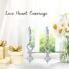 Heart Earrings for Women Drop Earrings S925 Sterling Silver Dangle