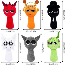 PQKL-party Sprunki Kuscheltier, 20cm Sprunki Plüschtier Game Plush Toys, Cute Plüschtier Plüschfigur, Plüsch für Mädchen Jungen Kinder Geburtstag Geschenk