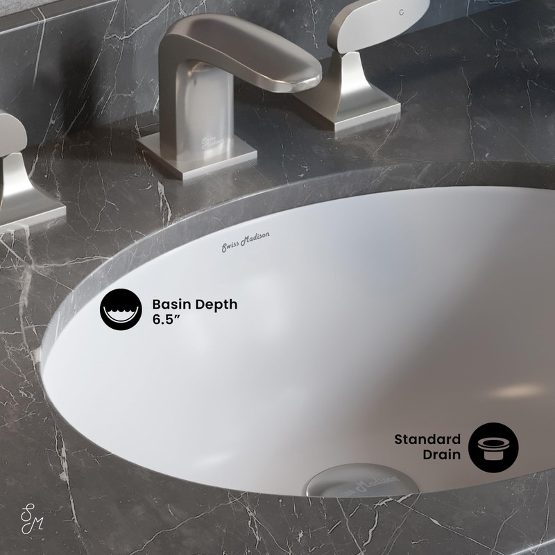 Monaco 18" Oval Under-Mount Bathroom Sink