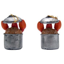 Lobsters Cooking in Pot Christmas Tree Ornament, Funny, 3 Inches, Set of 2