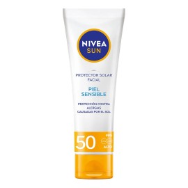 Protector Solar Facial Piel Sensible Nivea Sun Protección Contra Alergias Causadas Por Sol Fps50 50ml