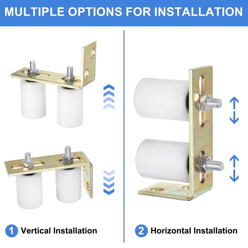 uxcell 2Set Slide Gate Guide Roller, 2" Dia x 2-3/4"