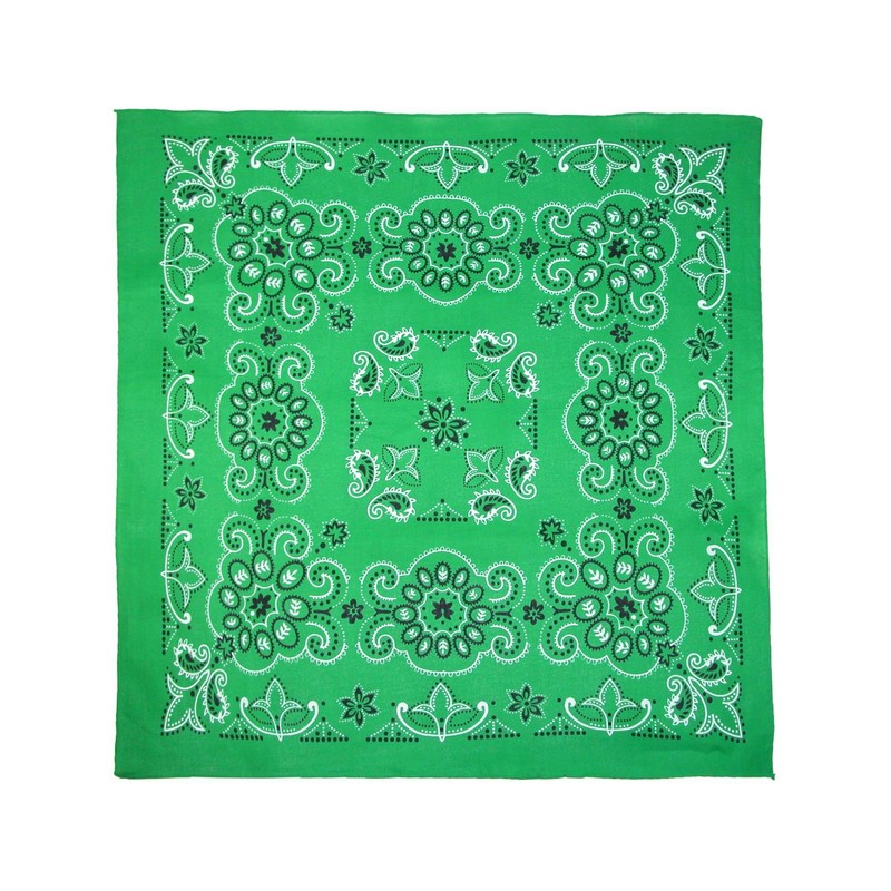 CTM 27 Inch Extra Large Cotton Texas Paisley Bandana, Green