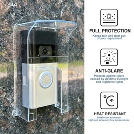 Tagtight Transparent Plastic Door Bell Rain Cover Suitable for Ring Models, Waterproof Protection for Video Doorbells
